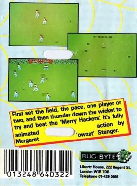 Cricket (1986)(Bug Byte) box cover back